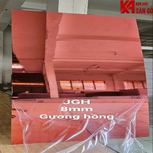 Tấm Ốp Than Tre Tráng Gương Hồng Bóng GR 8mm
